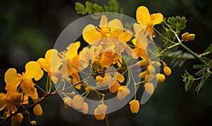 A beautiful photograph of Cassia fistula flower photo