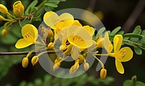 A beautiful photograph of Cassia fistula flower photo