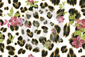 Cassic leopard seamless repeating pattern