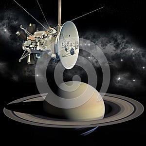 Cassini mission orbiter closing Saturn