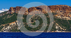 Cassis cliffs landscape on Mediterranean sea