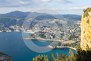 Cassis view from Cape Canaille top, France