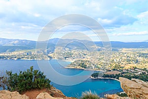 Cassis view from Cape Canaille top, France