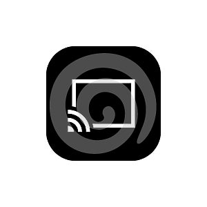 Cast, chromecast icon vector. Screencast concept