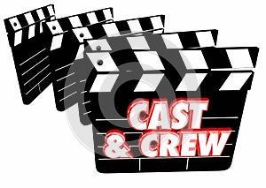 Cast and Crew Film Credits Movie Clapper Boards