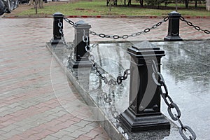 Cast iron chain fence