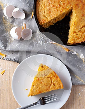 Cast Iron Cornbread Wedge