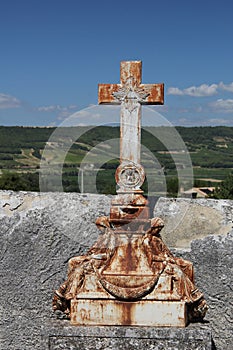 Cast iron cross ornament