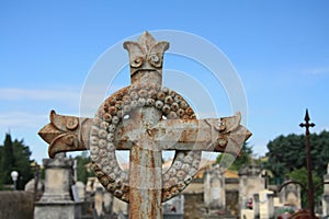 Cast iron grave ornament in France