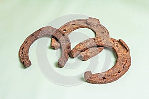 Cast iron metal horseshoes
