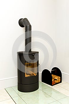 Cast iron woodstove