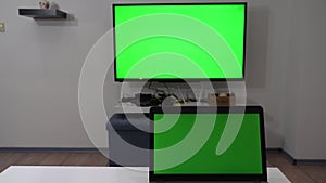 Cast laptop on a smart tv concept