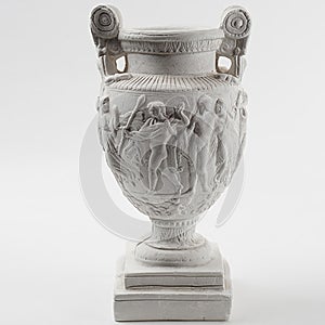 Cast plaster grecian urn