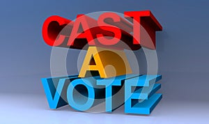 Cast a vote on blue