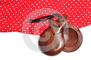 Castanets and flamenco dress photo