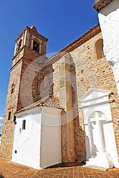 St. James Apostle -Santiago Apostol- Church in Castano del Robledo, province of Huelva, Spain photo