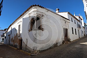 One of the most photographed houses in the Andalusian magical town of CastaÃÂ±o del Robledo, Huelva, Spain photo
