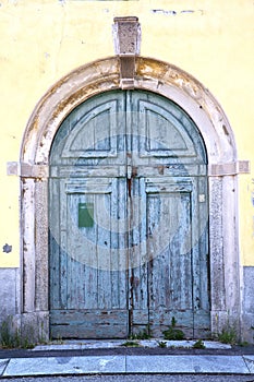 in castano primo street of a curch and marble