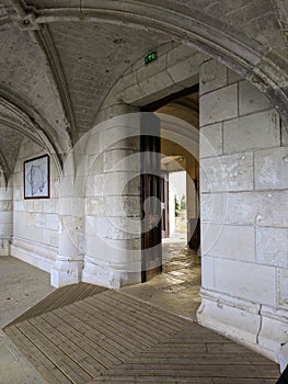 The castel of Amboise sur Loire. Royal Castle of Amboise in Loire Valley, France