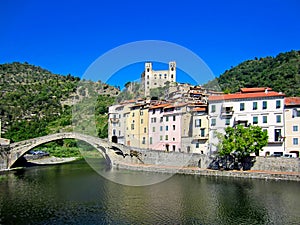 The Castel and the  Bridge of Dolceacqua, Italy
