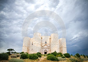 Castel del Monte, Andria, Apulia - castle dramatic cloudy sky