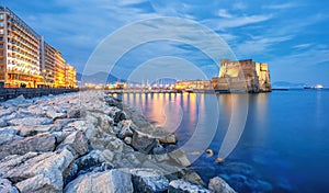 Castel dell Ovo Egg castle in Naples, Italy