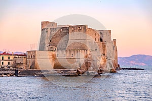 Castel dell\'Ovo, lietrally, the Egg Castle is a seafront castle in Naples, Italy