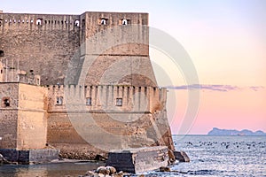 Castel dell\'Ovo, lietrally, the Egg Castle is a seafront castle in Naples, Italy