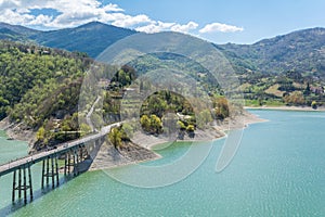 Castel di Tora, comune in the Province of Rieti in the Italian region Latium. photo