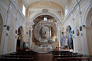 Castel Morrone - Interno della Chiesa dell`Ave Gratia Plena