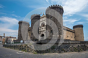 Castel Nuovo or Maschio Angioino, landmark of Naples, Italy photo