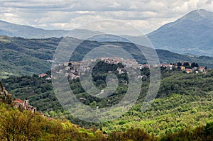 Castel san Vincenzo valley spring landscape