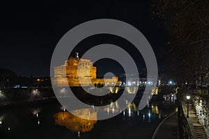 Castel sant`angelo night view