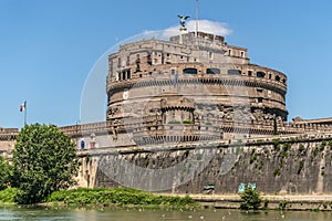 Castel Sant`Angelo Rome Italy, view from the river Tevere photo