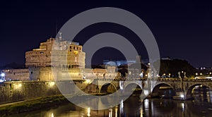 Castel Santangelo by night, Rome