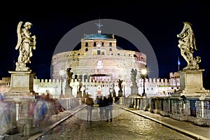 Castel santangelo at night