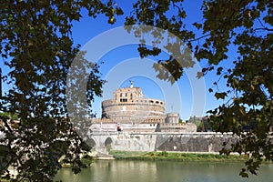 Castel Santangelo in Rome in summer day