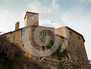 Castle of Sant Miquel at CastellterÃÂ§ol town close-up photo