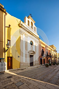 Castellammare del Golfo on Sicily, street with buildings
