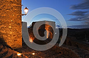 Castillo de Castellar de la Frontera de noche, provincia de CÃÂ¡diz, EspaÃÂ±a photo