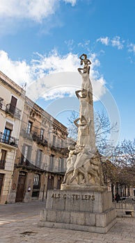 Castellers of Vilafranca monument photo