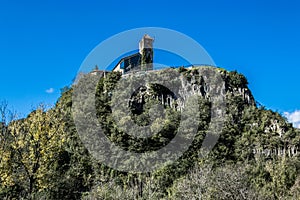 Castellfullit belfry from the road