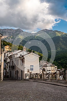 Castelli village in Gran Sasso National Park in Abruzzo, Italy.