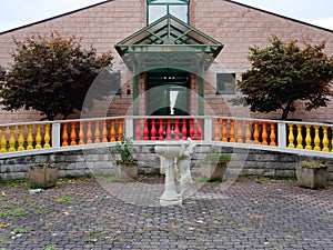 Castello di Costa di Mezzate, ITALY - August 7, 2019: administrative building of the old city