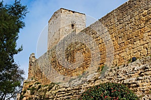 Castello di Lombardia medieval castle in Enna, Sic photo