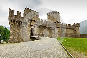 Castello di Montebello a famous tourist attraction in Bellinzona, Ticino canton, Switzerland photo