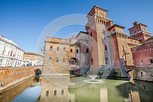 The Castello Estense in Ferrara in Italy photo