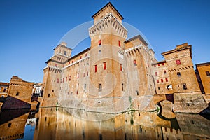 The Castello Estense in Ferrara in Italy photo