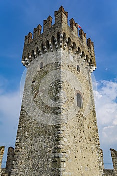 Castello Scaligero Di Sirmione Sirmione Castle, from 14th  Century at Lake Garda, Sirmione, Italy