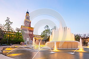 Castello Sforzesco landmark in Milan, Italy